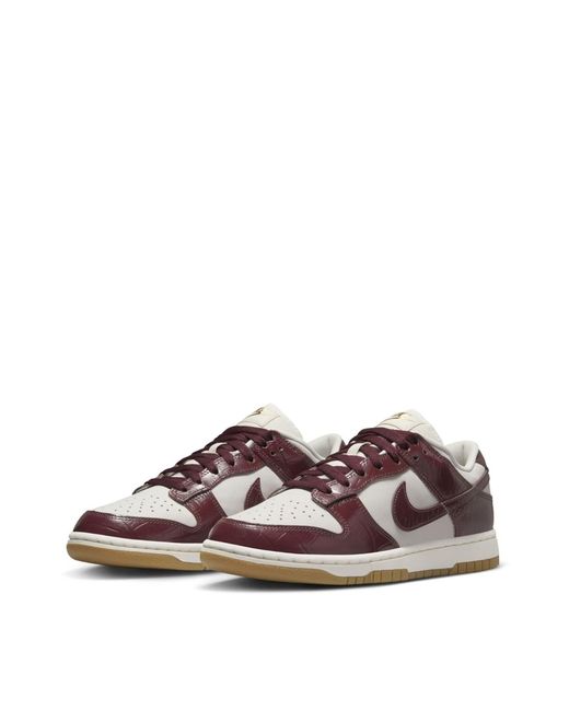 Nike Brown Dunk Low Lx Croc' Sneakers for men