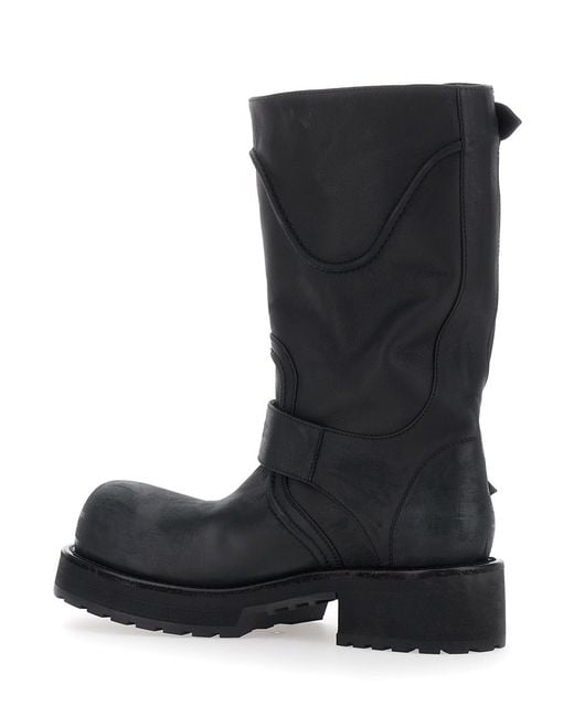 Balenciaga Black Boots Venom Leather for men