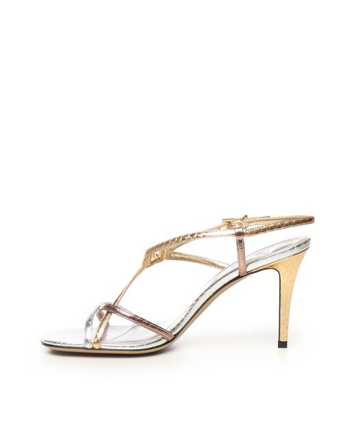 Fendi White Ffold Sandal
