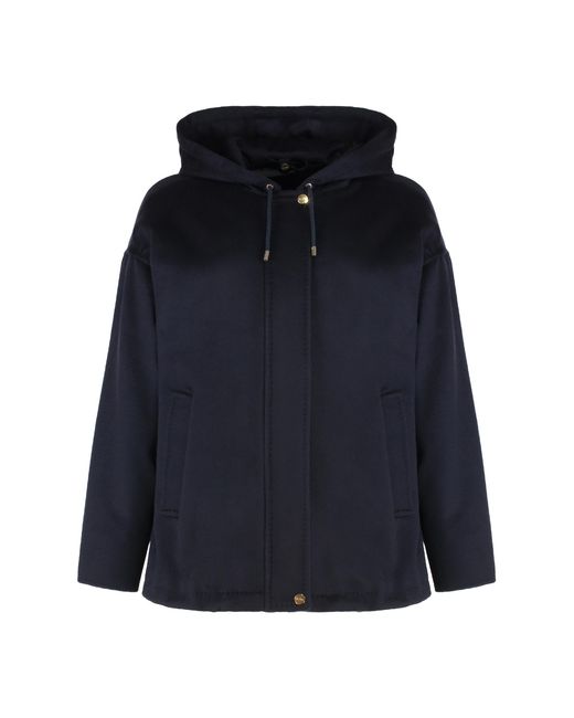 Max Mara Blue Wool Jacket Derris Virgin