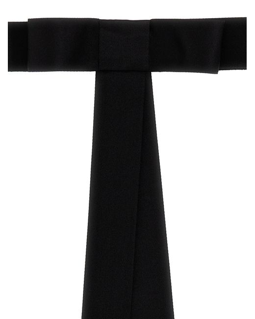 Dolce & Gabbana Black Satin Belt