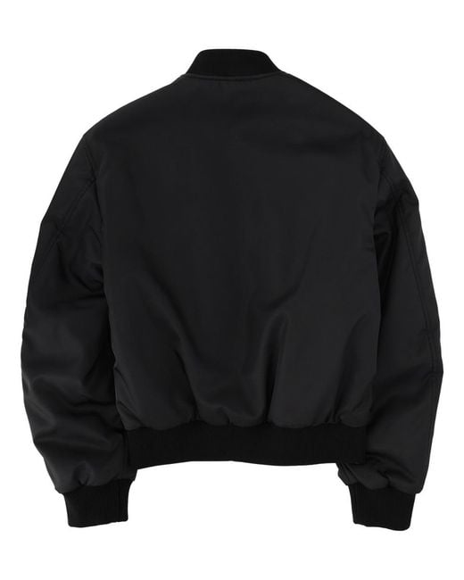 Versace Black Reversible Bomber Jacket Polyamide for men