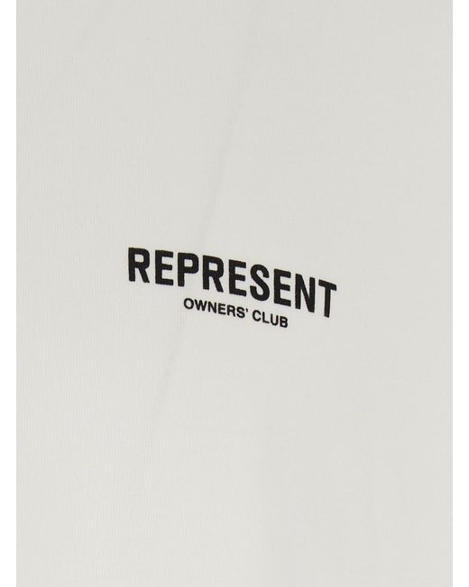 Represent White T-Shirt Crew Neck Cotton T-Shirts for men