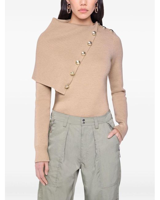 Rabanne White Oversized Sweater Merino Wool