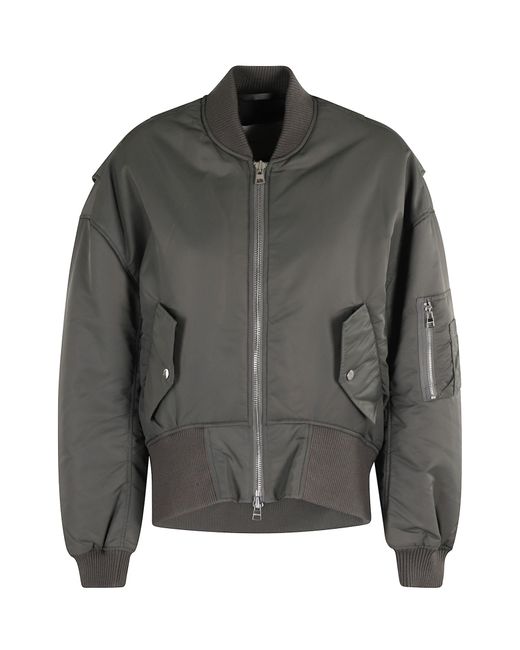 J.W. Anderson Gray Oversized Curved Hem Bomber Jacket