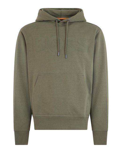 Boss Green Cotton Hoodie Jumpers for men