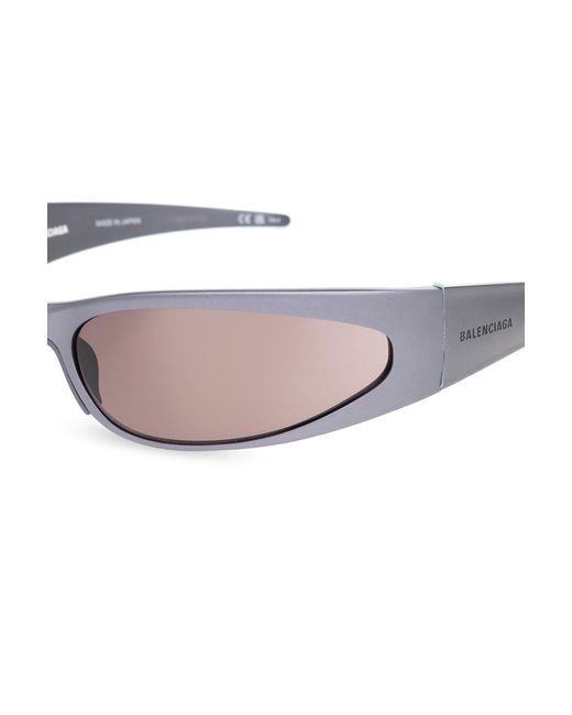 Balenciaga Gray Reverse Xpander 2.0 Rectangle Sunglasses for men