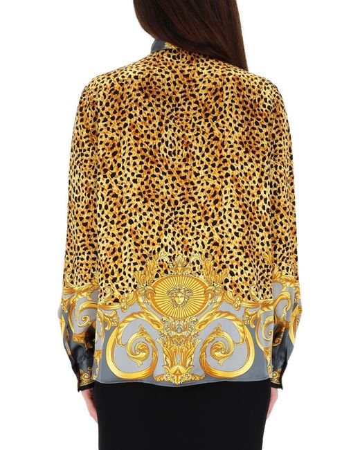 Versace Gray Silk Shirt