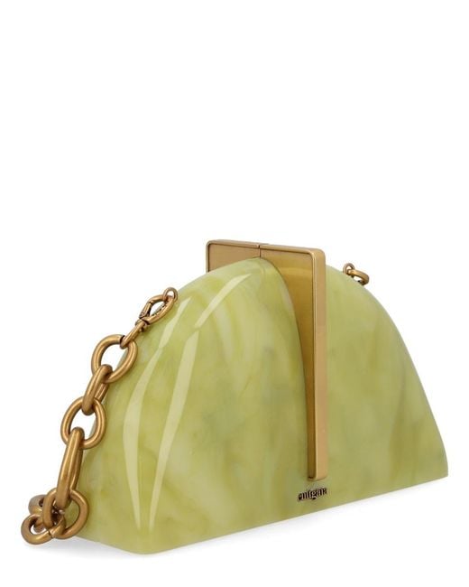 Cult Gaia Green Clutch Laguna Acrylic Bags