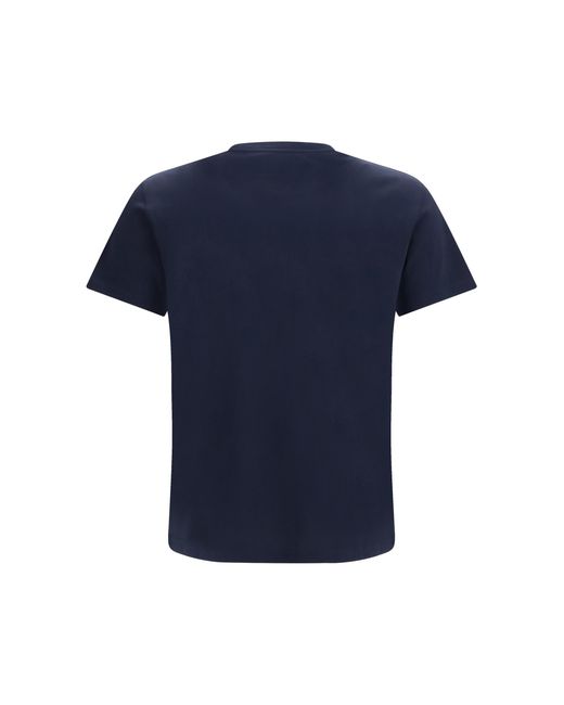 Valentino Blue Cotton Vlogo T-Shirt T-Shirts for men
