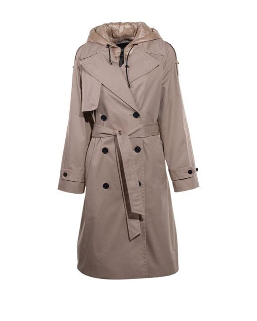 Mackage Trench Coat With Hood And Detachable Padding in Gray Lyst