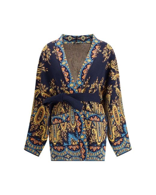 Etro Blue Multicoloured Cardigan