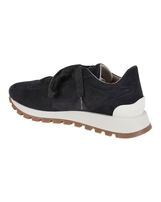 Brunello Cucinelli Black Low-top Laced Sneakers