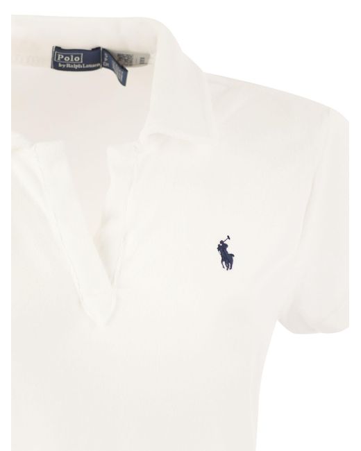 Polo Ralph Lauren White Tight Terry Polo Shirt