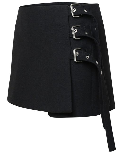 Ambush Black Wool Blend Skirt