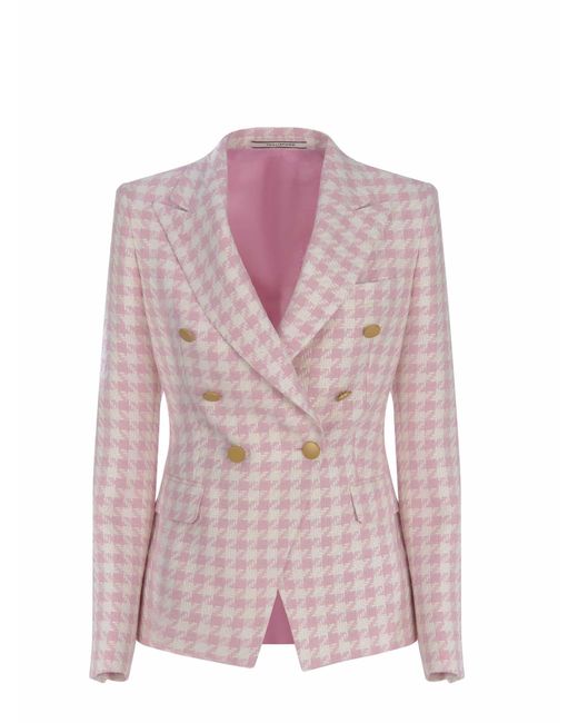 Tagliatore Pink Double-Breasted Jacket "J-Alycia"