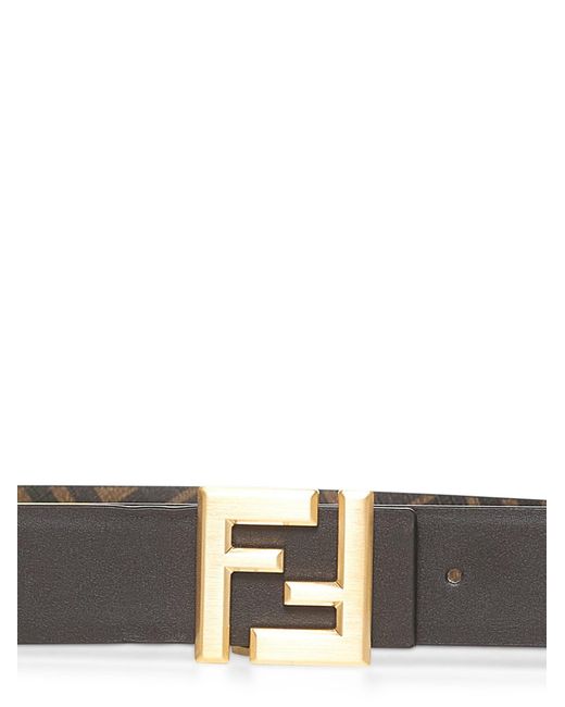 Fendi White Squared Ff Reversible Belt for men