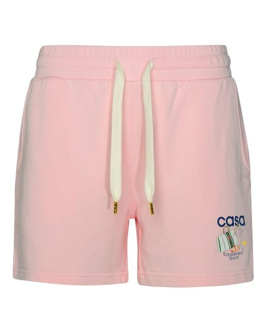 Casablancabrand Pink Equipement Sportif Organic Cotton Shorts