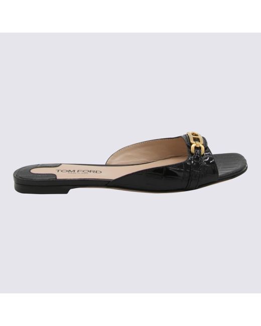 Tom Ford Brown Leather Flats