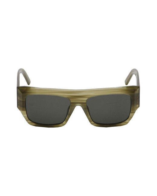Palm Angels Green Blanca Rectangular Frame Sunglasses for men
