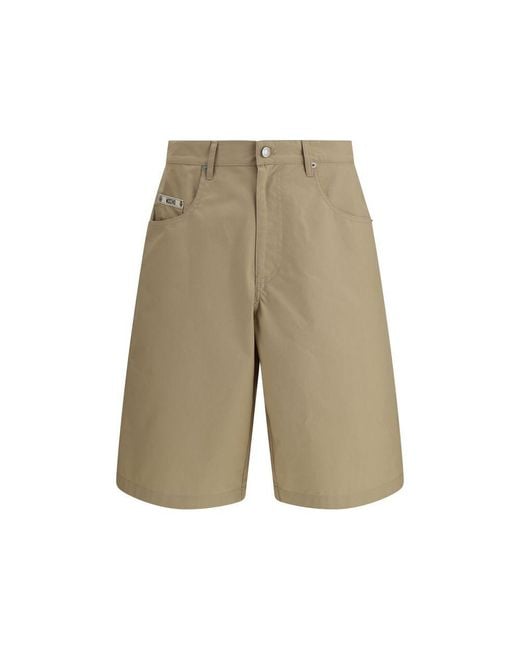Moschino Natural Beige Cotton Bermuda Shorts for men