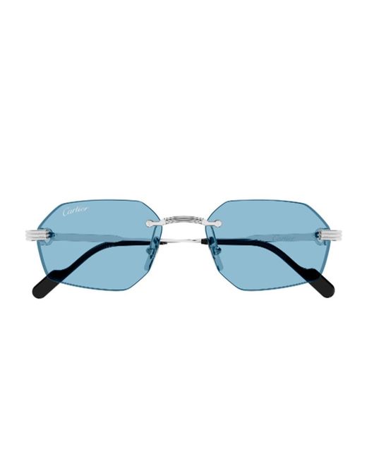 Cartier Blue Ct0616S Linea Première De Metallo Sunglasses for men
