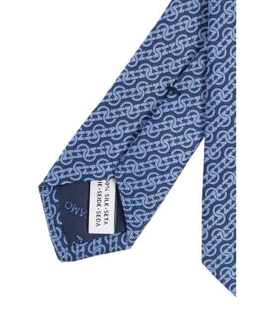 Ferragamo Blue Silk Tie for men