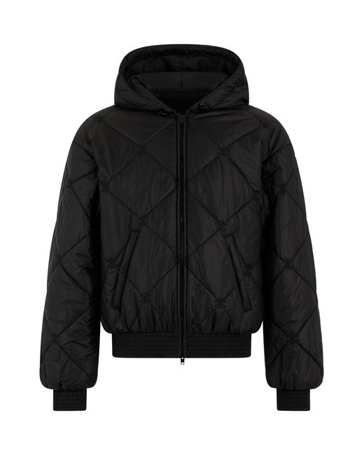 Céline Black Padded Hooded Jacket Polyester & Down for men