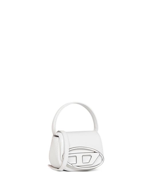 DIESEL White Mini Shoulder Bag 1Dr Wool