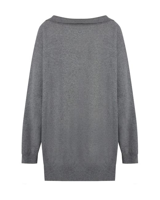 Stella McCartney Gray Cashmere V-Neck Sweater
