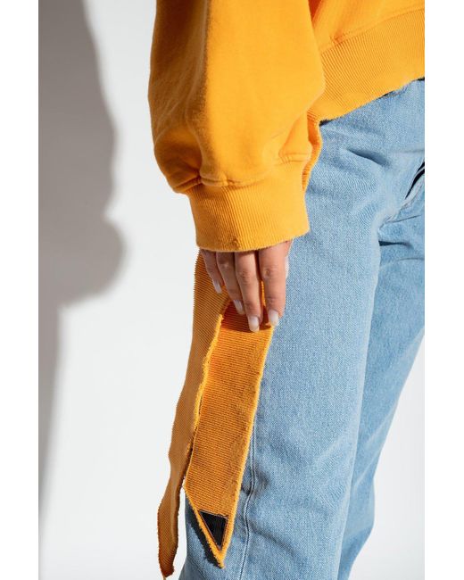 The Attico Yellow Pet Oversize Sweatshirt
