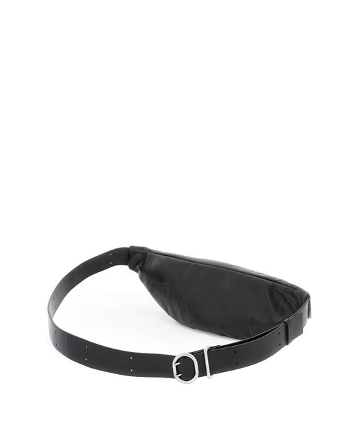 Jil Sander White Crinkle-Effect Leather Beltpack for men