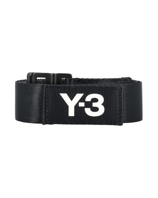 Y-3 Black Classic Logo Belt for men