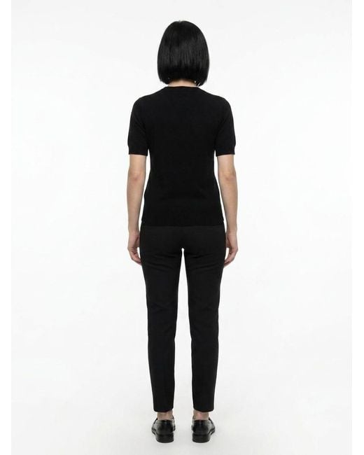 Dolce & Gabbana Black Cashmere Gold Floral Sweater Top