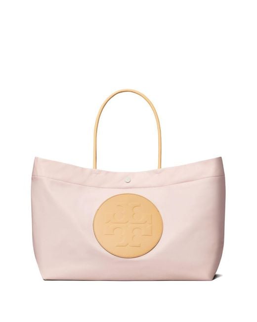 Tory Burch Pink Ella Twist Nylon Tote