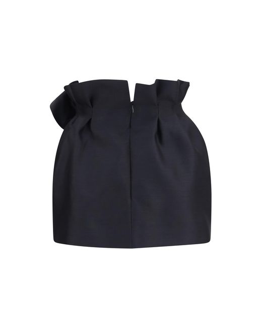 Magda Butrym Blue Mini Skirt Wool And Silk