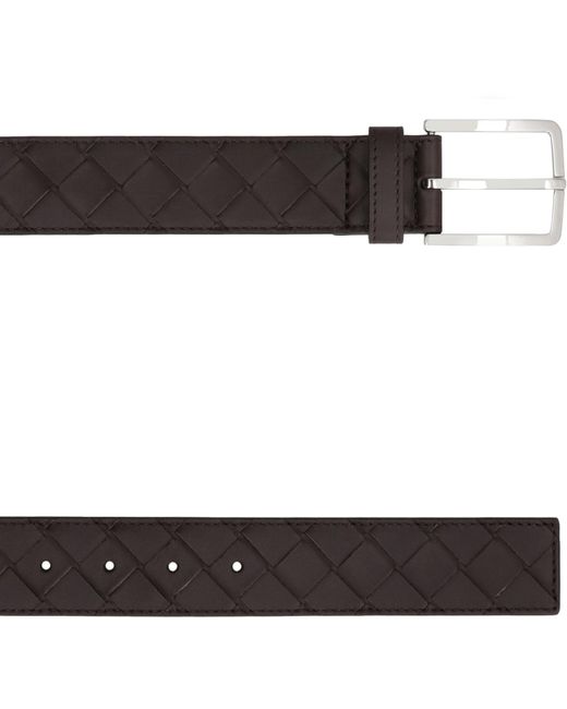 Bottega Veneta Black Intrecciato Belt for men