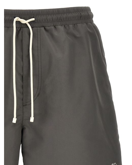 Brunello Cucinelli Gray Polyester Shorts for men