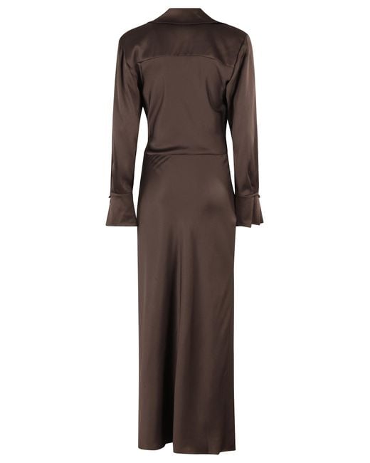 brown simkhai dress Simkhai Beaux Tiered Mini Dress in Chocolate main image 1