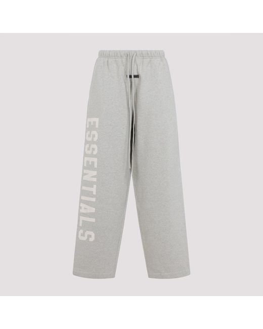 Fear Of God Gray Heather Stone Cotton Lounge Fleece Sweatpants for men