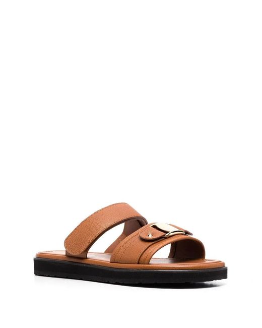 Ferragamo Brown Ferragamo Vara Touch-Strap Sandals