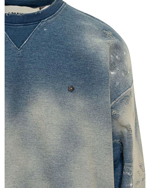 A PAPER KID Blue Sweatshirt for men