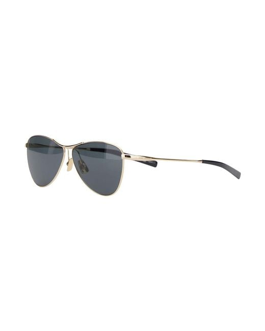 Saint Laurent Metallic Tone Sunglasses With Engraved Logo Metal
