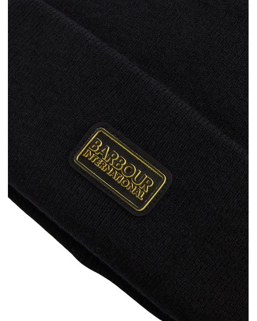 Barbour Black Sensor Legacy Beanie for men