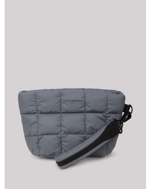 VEE COLLECTIVE Gray Vee Collective Mini Porter Quilted Shoulder Bag
