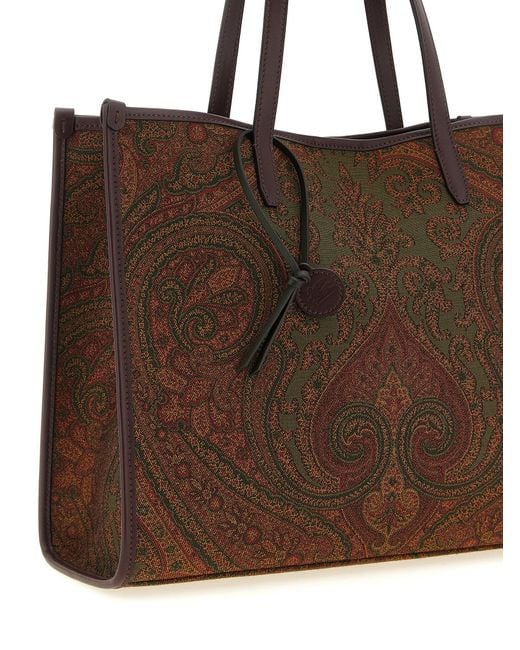 Etro Brown Polyester Tote Bag