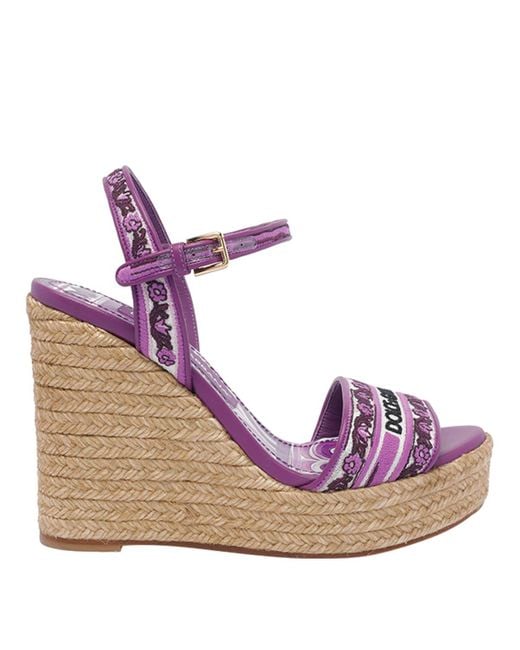 Dolce & Gabbana Purple Dolce & Gabbana Sandals