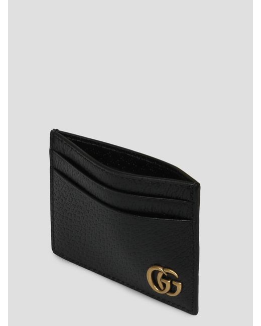 Gucci Gg Marmont Leather Money Clip in Black for Men | Lyst