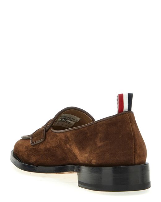 Thom Browne Brown Varsity Penny Loafers for men