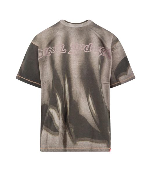 DIESEL Gray T-Boxt-Show-V2 Cotton T-Shirt for men